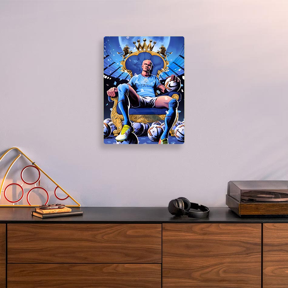 Erling Haaland Man City Metal Poster