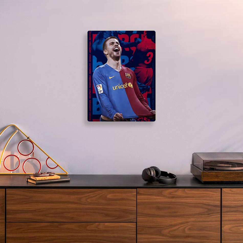 Gerard Pique Barcelona Metal Poster