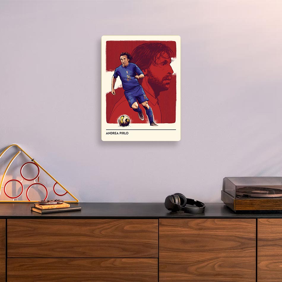 Andrea Pirlo Minimal Metal Poster