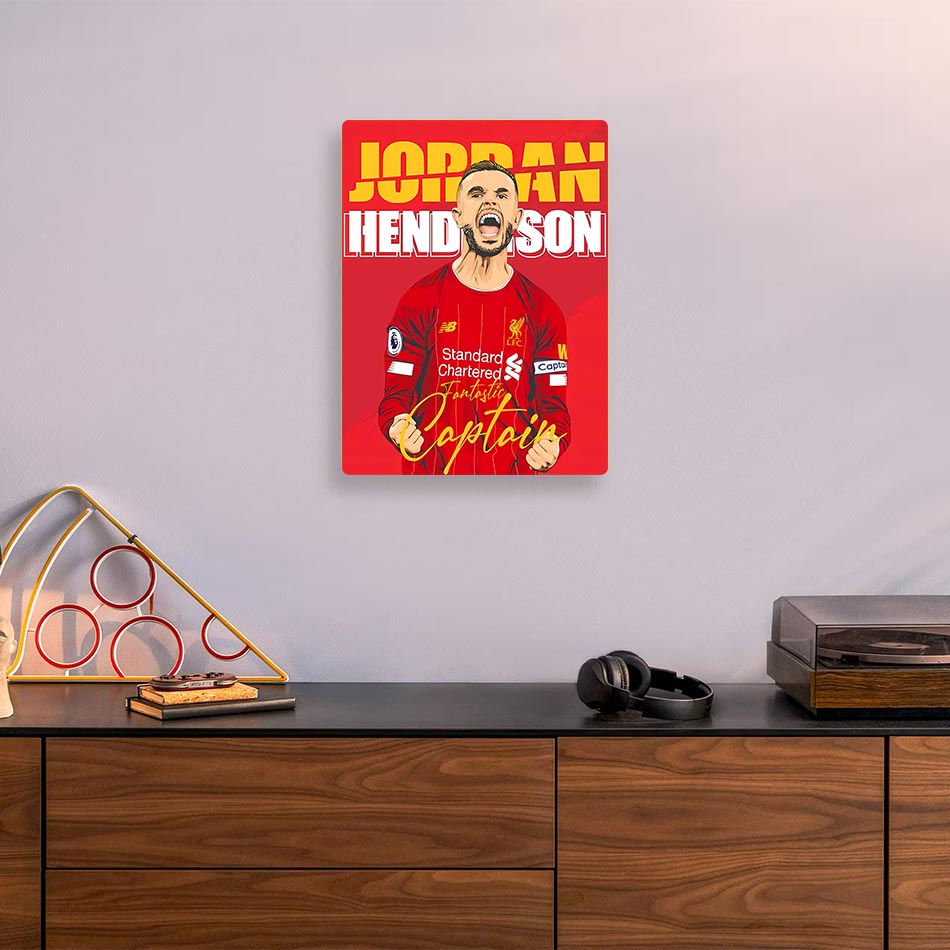 Jordan Henderson Liverpool Metal Poster