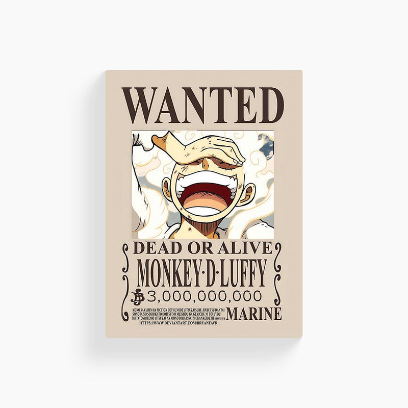 Wanted Luffy One Piece Metal Poster
