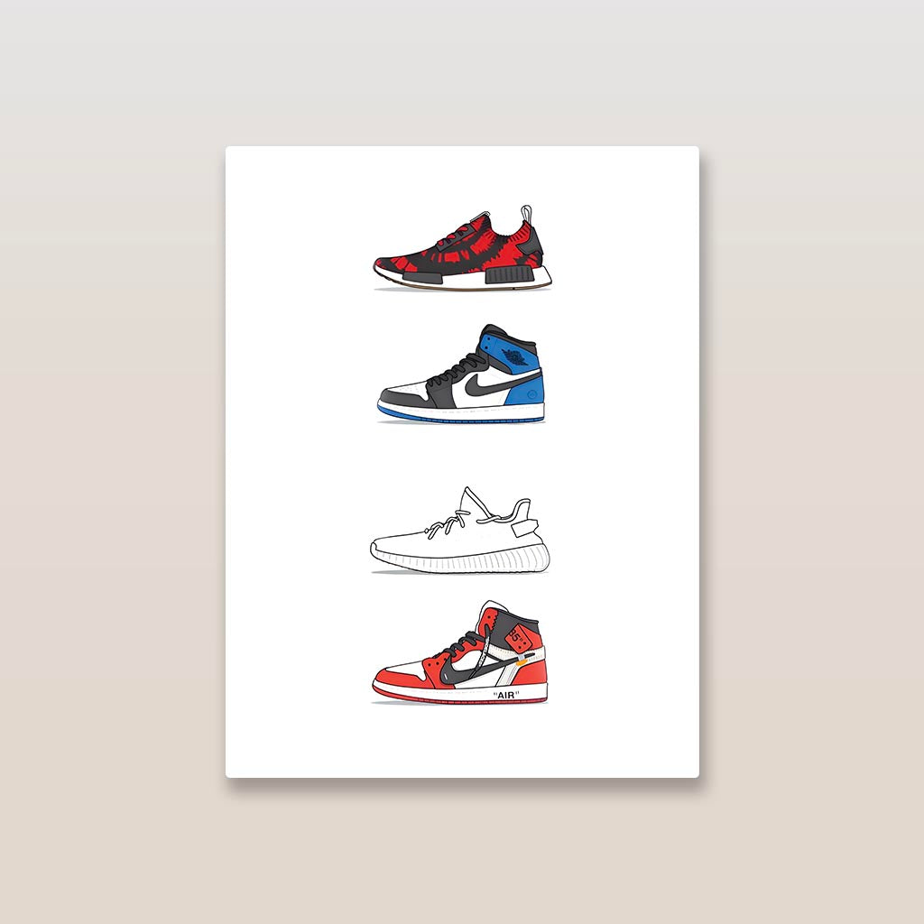 Sneakers Minimal Metal Poster