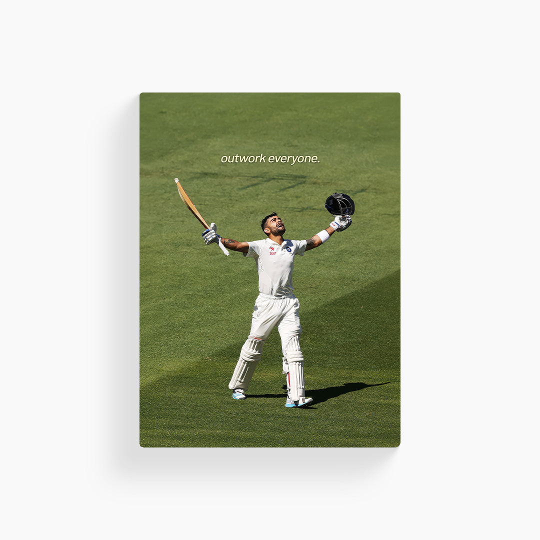 Virat Kohli Motivational Metal Poster