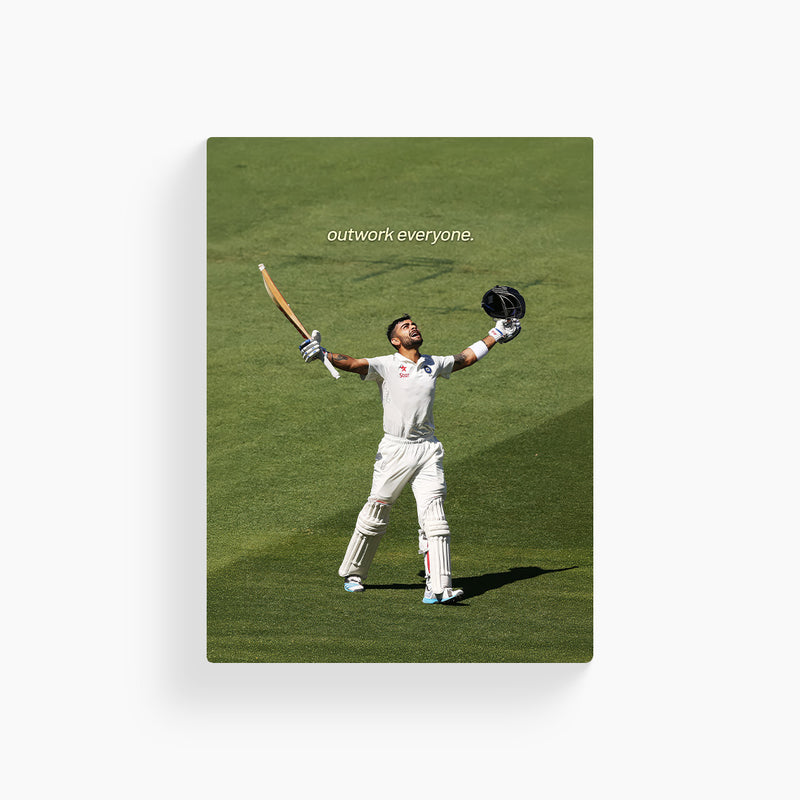 Virat Kohli Motivational Metal Poster