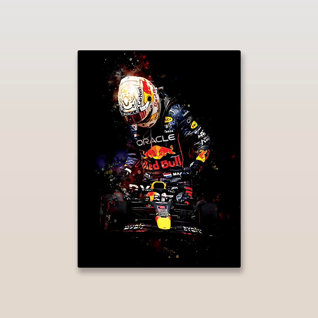 Max Verstappen F1 Metal Poster