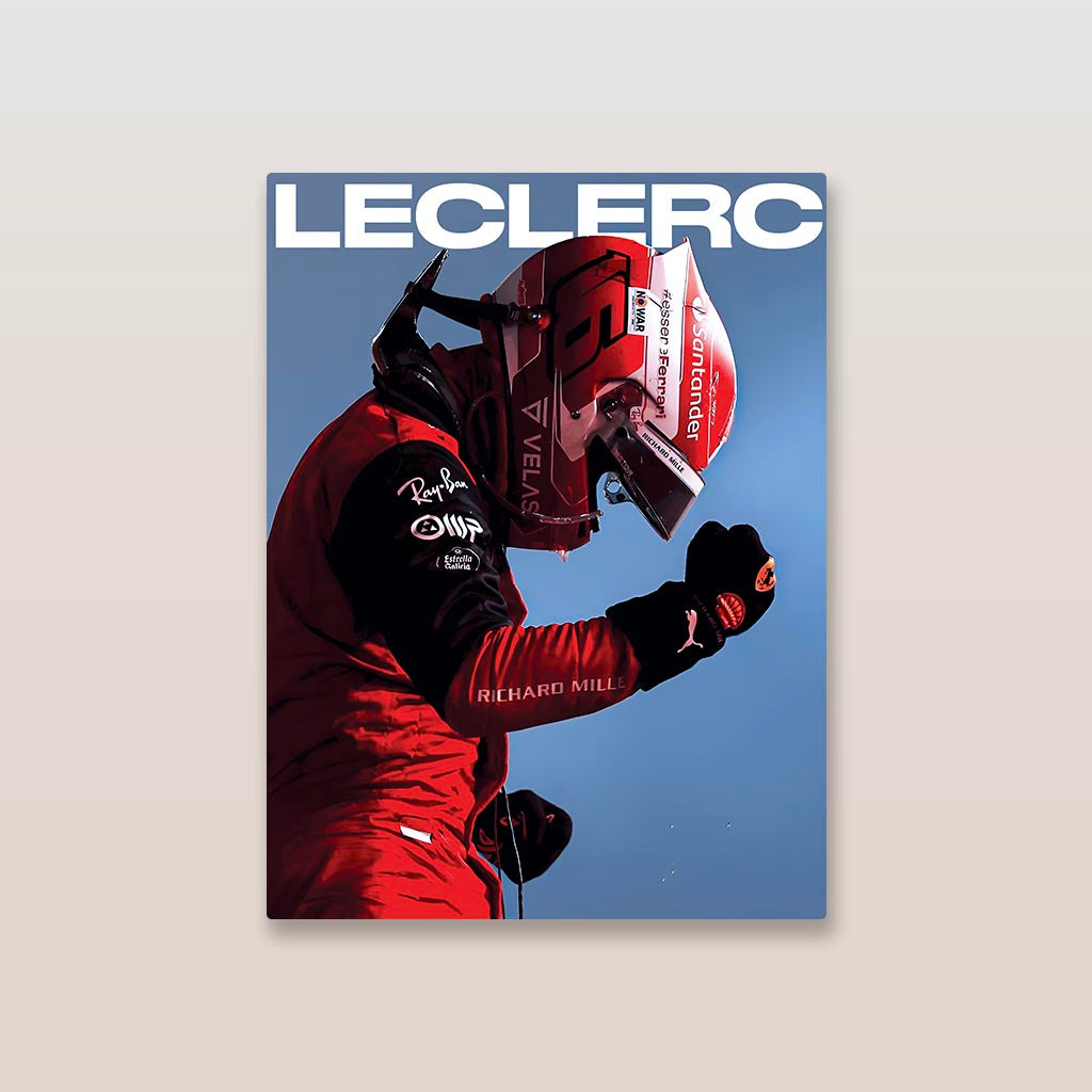 Charles Leclerc Ferrari F1 Metal Poster
