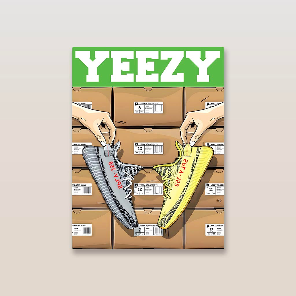 Yeezy Sneakers Metal Poster