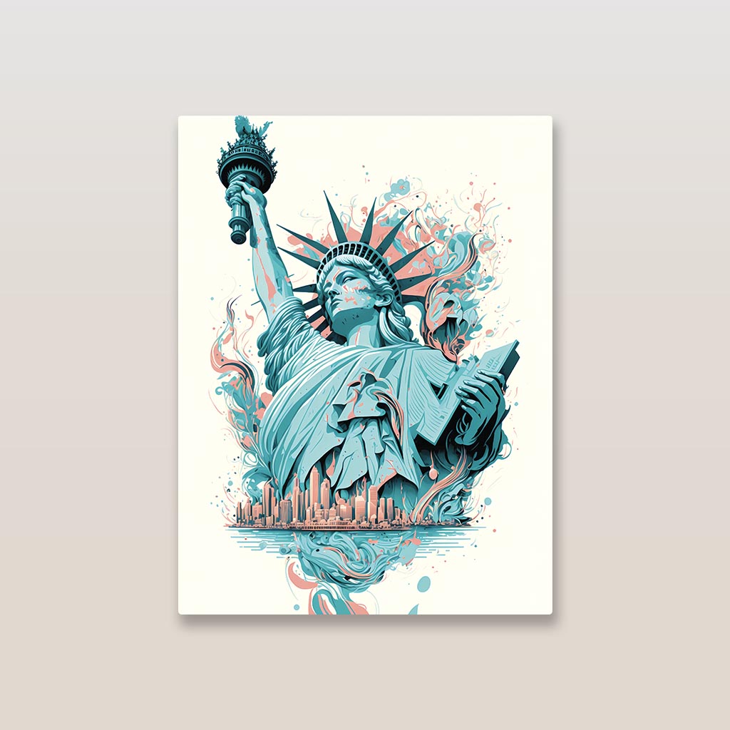 Statue Of Liberty Art Metal Poster