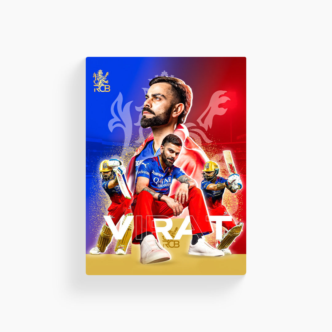 Virat Kohli Metal Poster