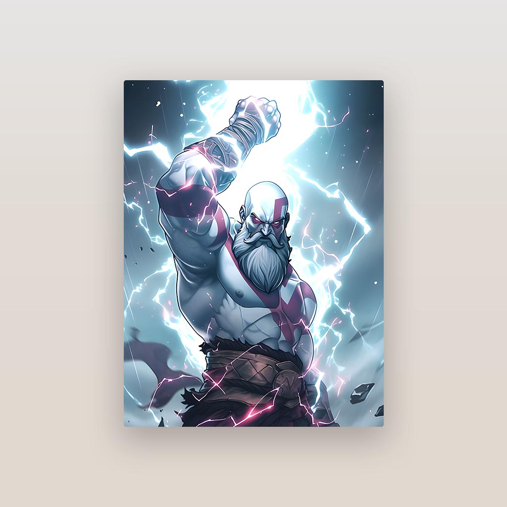 Kratos God of War Metal Poster