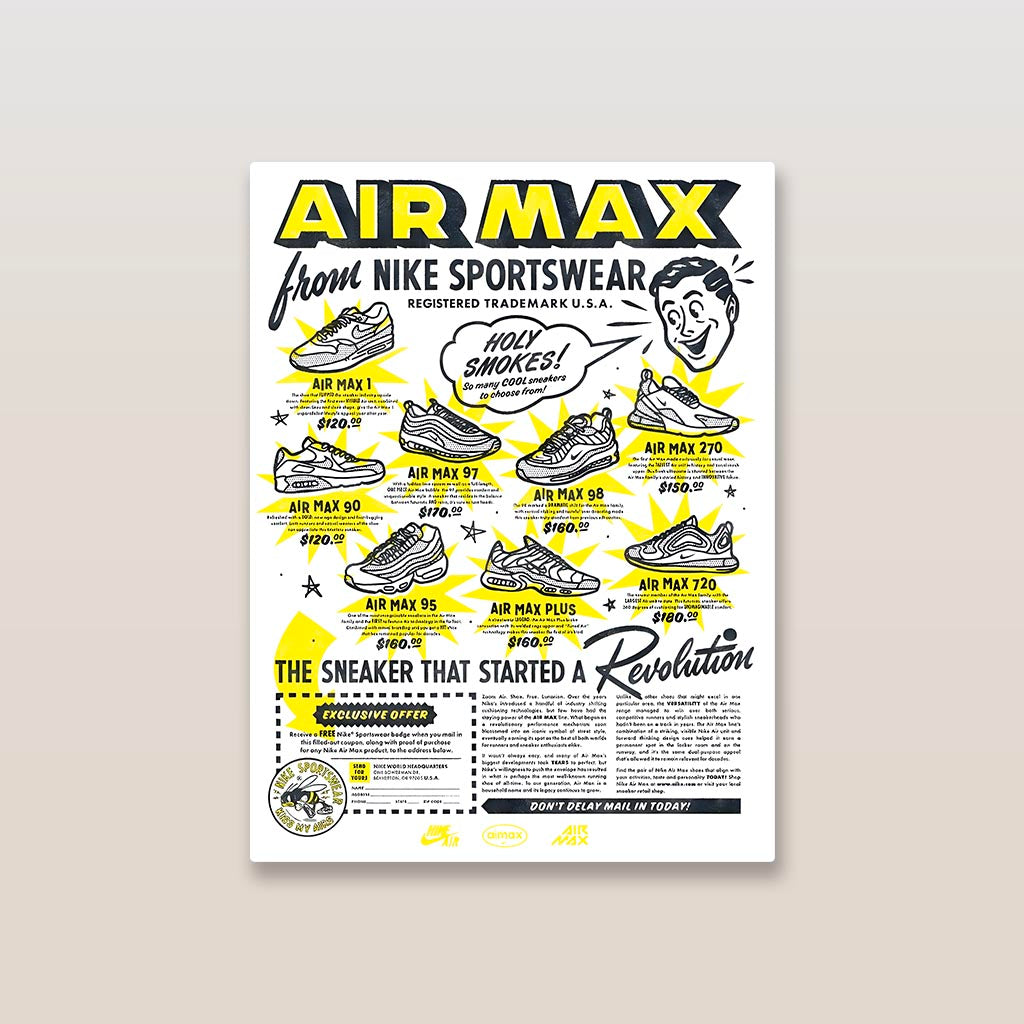 Nike Air Max Flyer Metal Poster