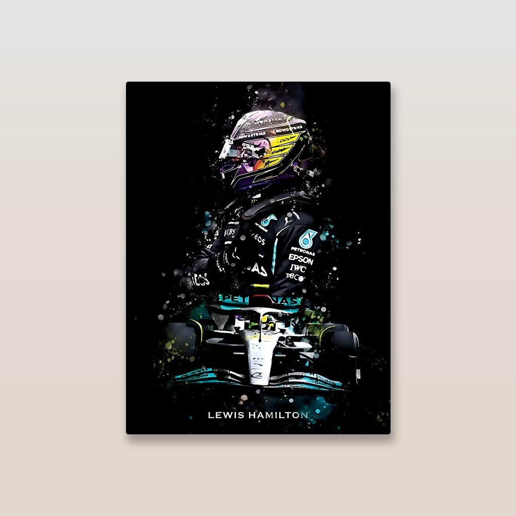 Lewis Hamilton F1 Metal Poster