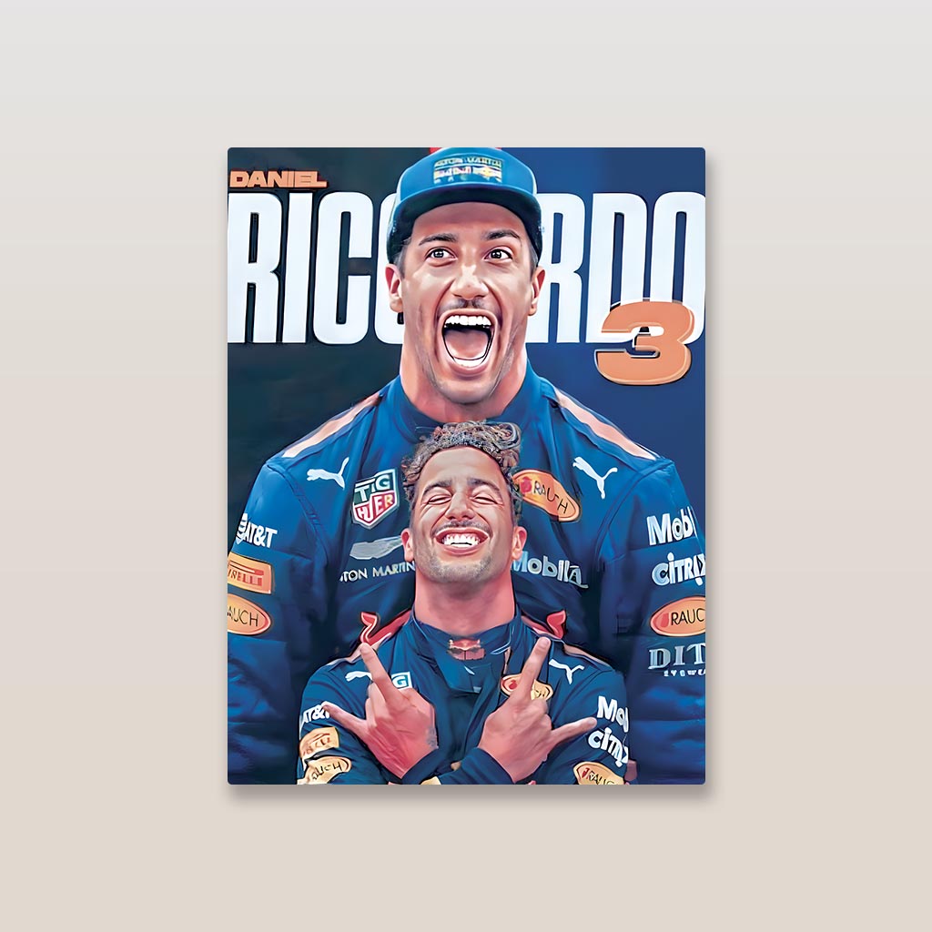 Daniel Ricciardo F1 Metal Poster