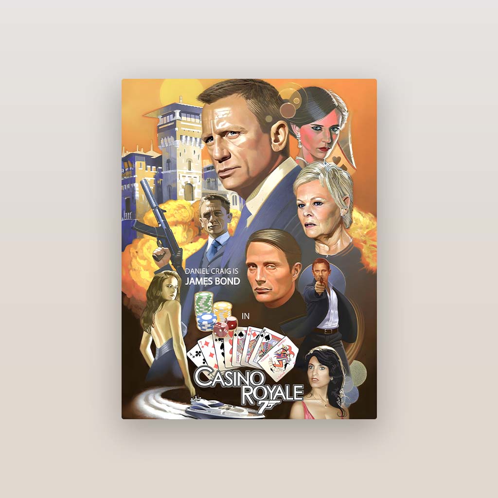 James Bond 007 Casino Royale Metal Poster