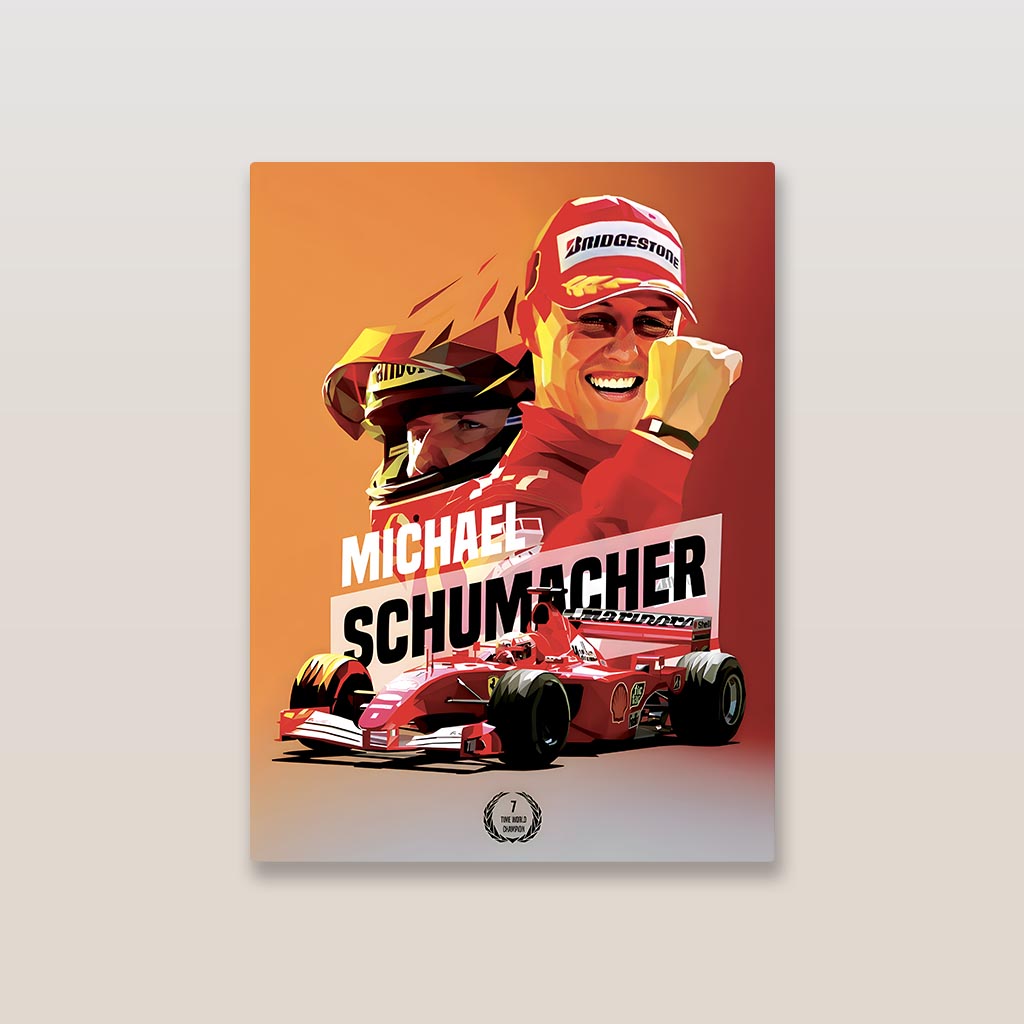 Michael Schumacher F1 Metal Poster