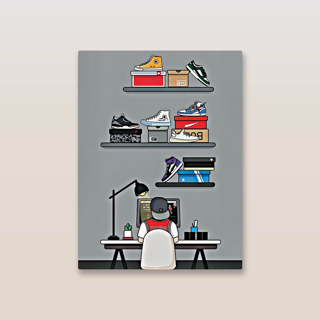 Sneakerhead Shelf Metal Poster