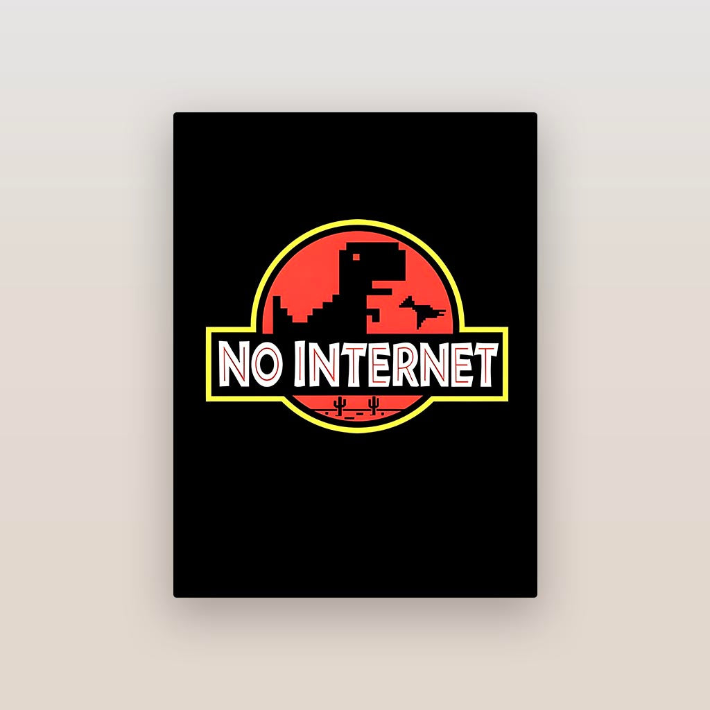 No Internet Gaming Metal Poster