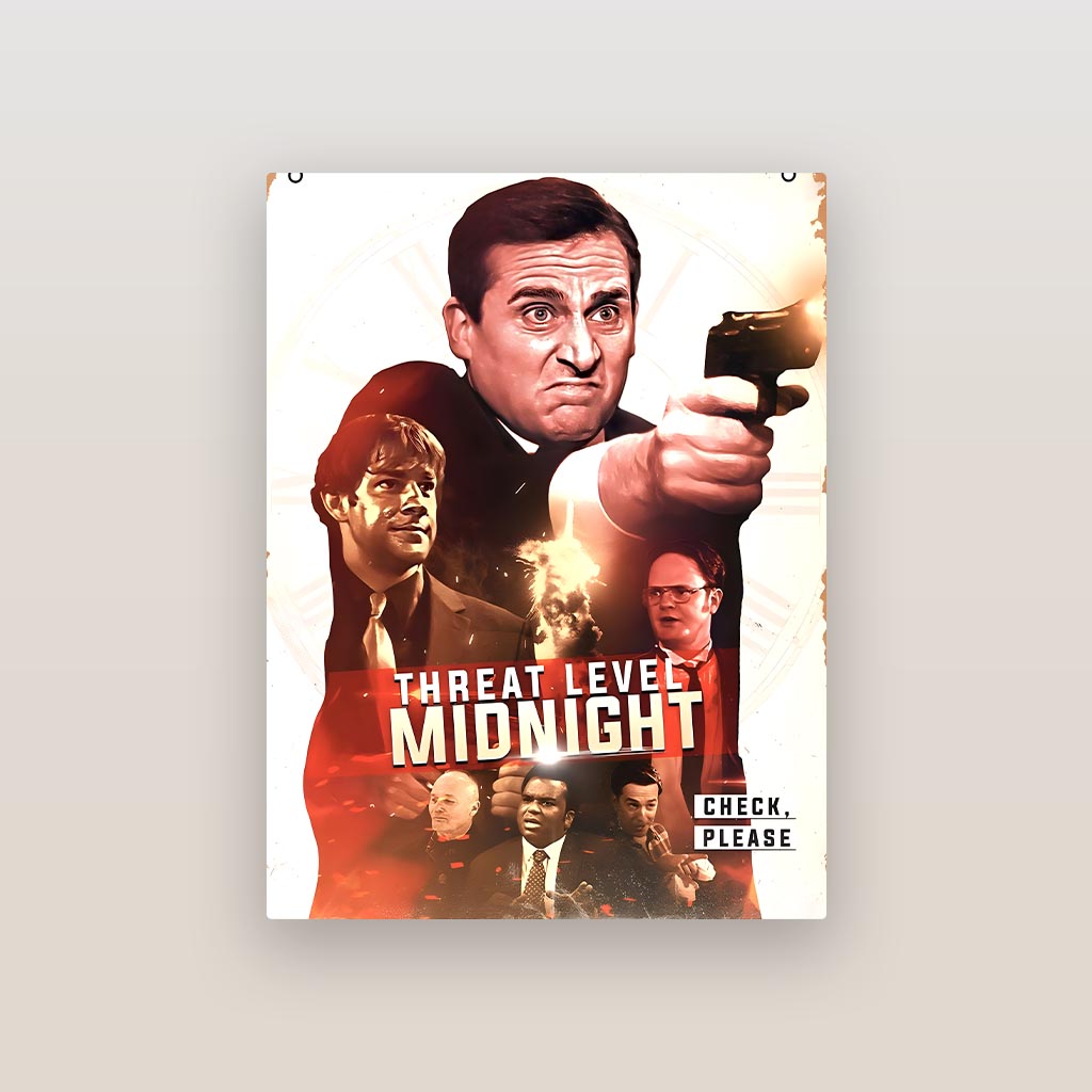 Threat Level Midnight The Office Metal Poster