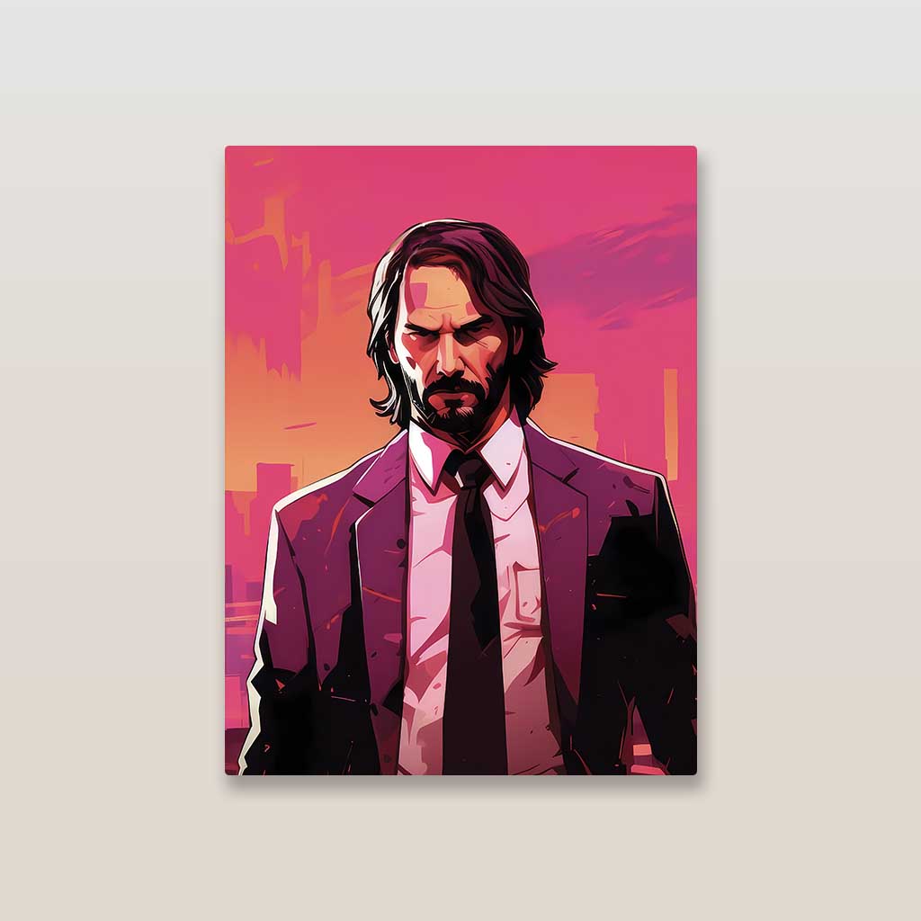 John Wick Metal Poster