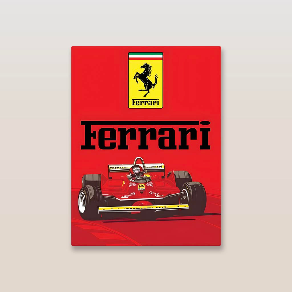 Scuderia Ferrari F1 Metal Poster