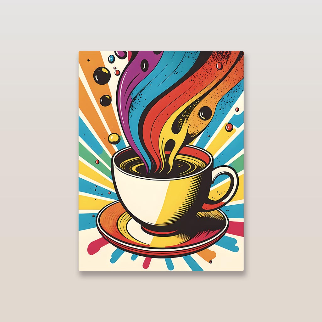 Coffee Abstract Art Metal Poster