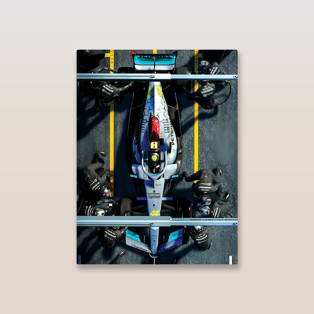 Mercedes Pitstop F1 Metal Poster