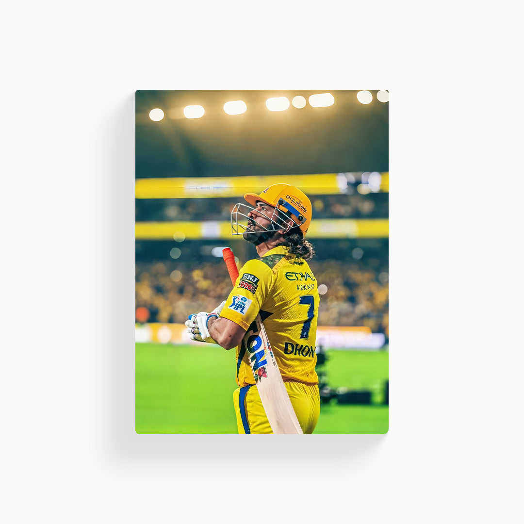 M.S. Dhoni Metal Poster