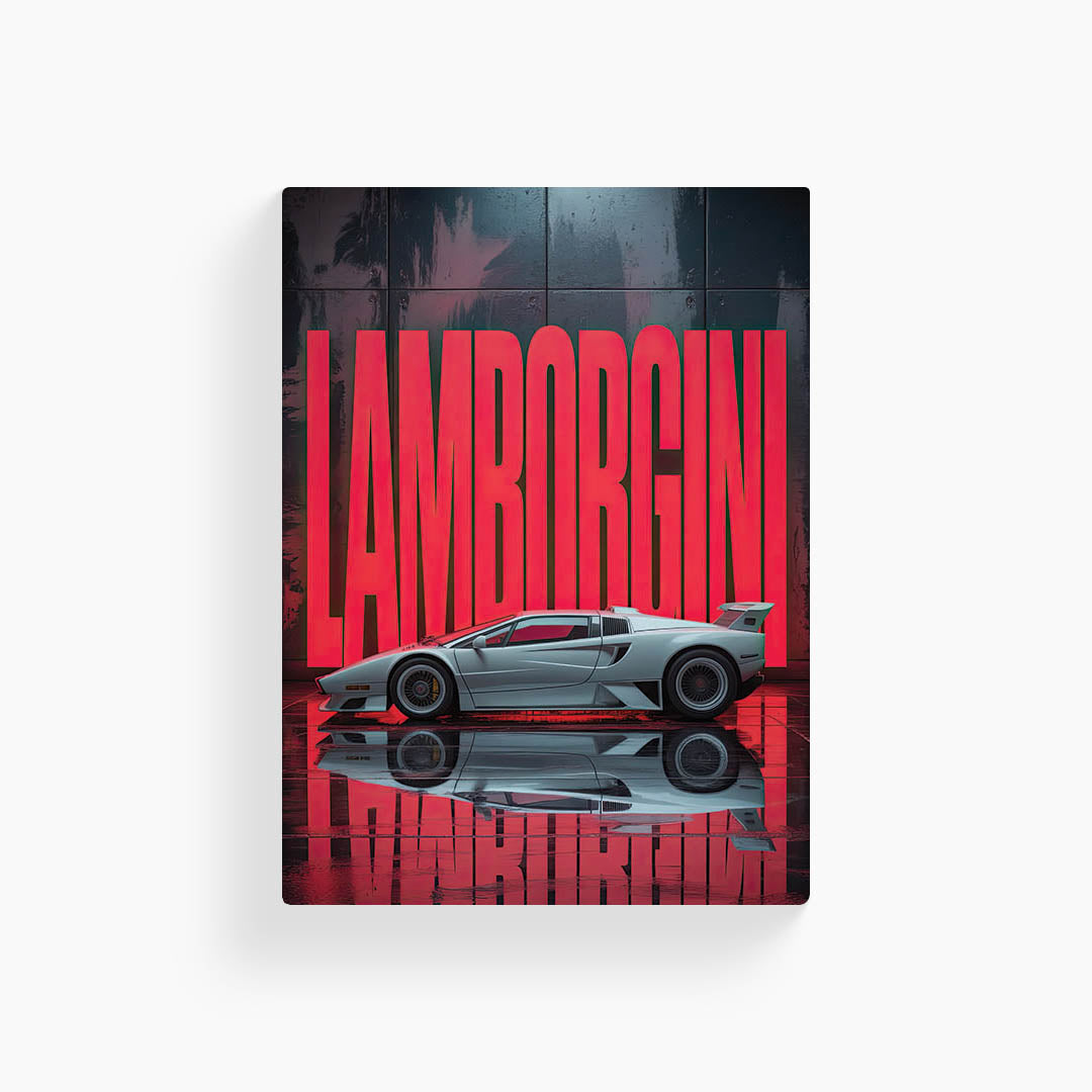 Lamborghini Countach Metal Poster