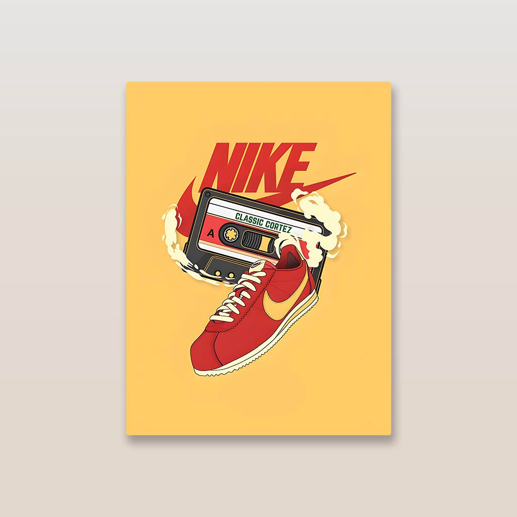 Nike Classic Cortez Sneakers Metal Poster