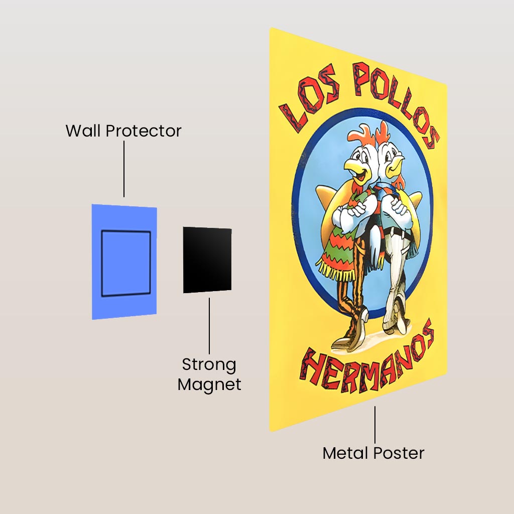 Los Pollos Hermanos Breaking Bad Metal Poster