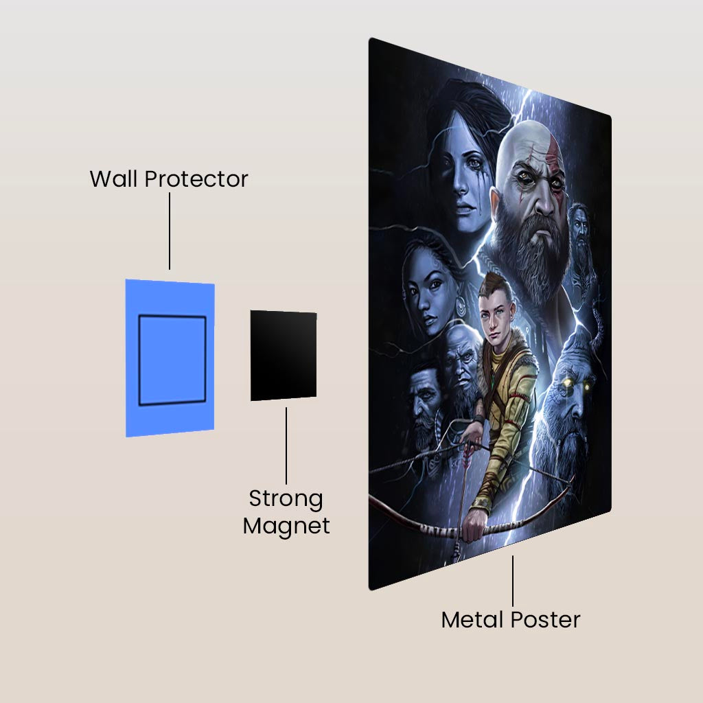 God of War Metal Poster