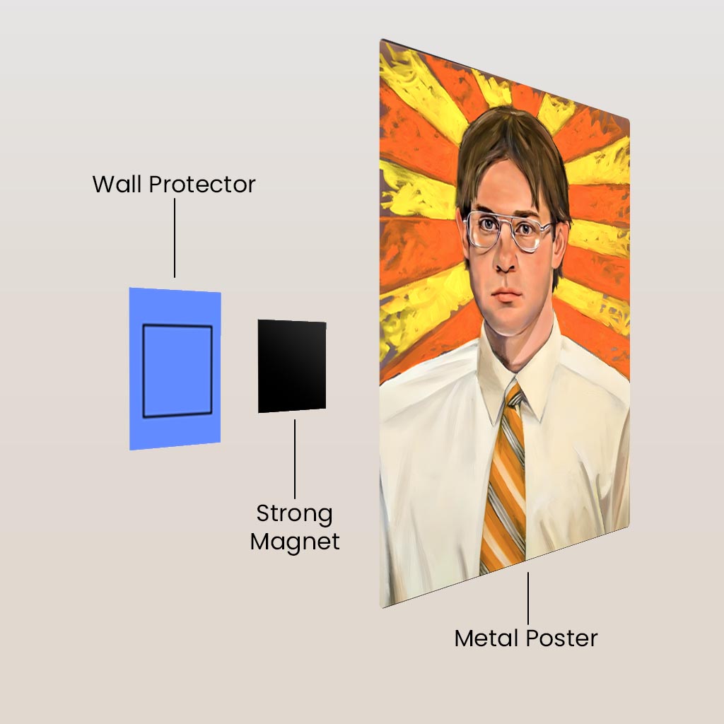 Jim Halpert The Office Metal Poster