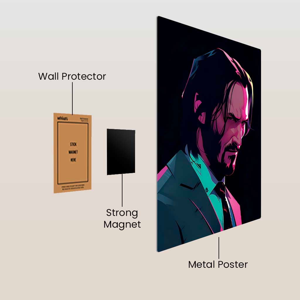 John Wick Metal Poster