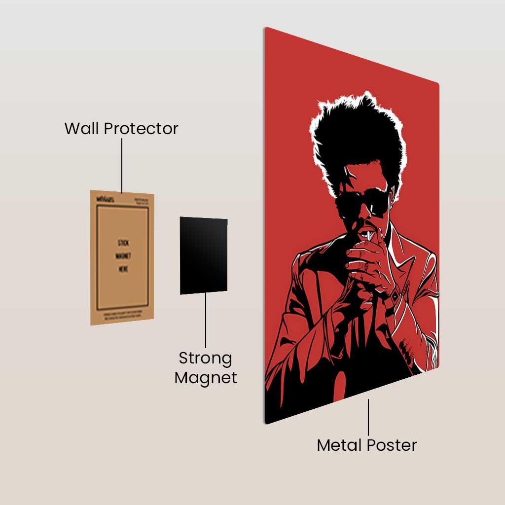 The Weeknd Metal Poster