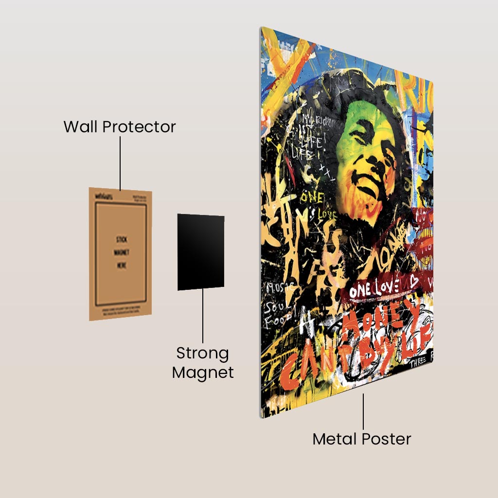 Bob Marley Pop Art Metal Poster