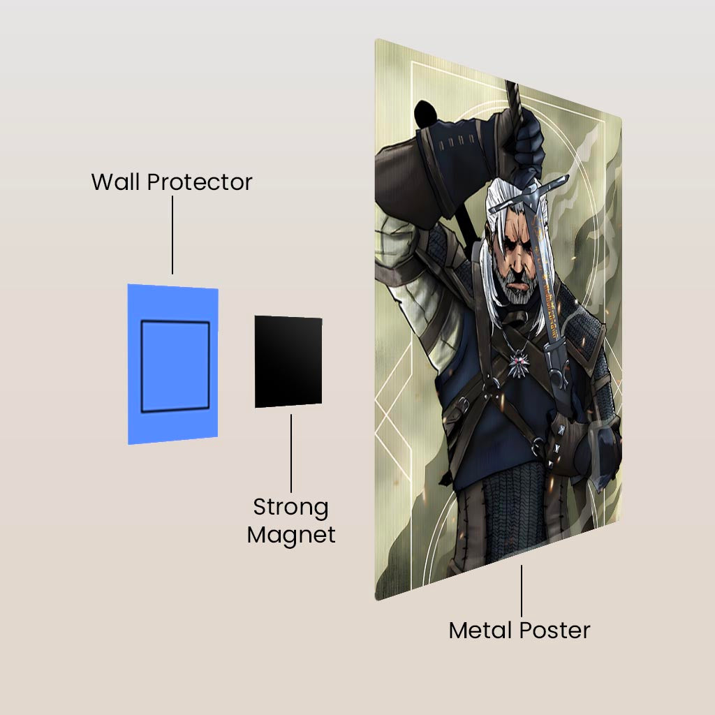 Geralt Witcher Metal Poster