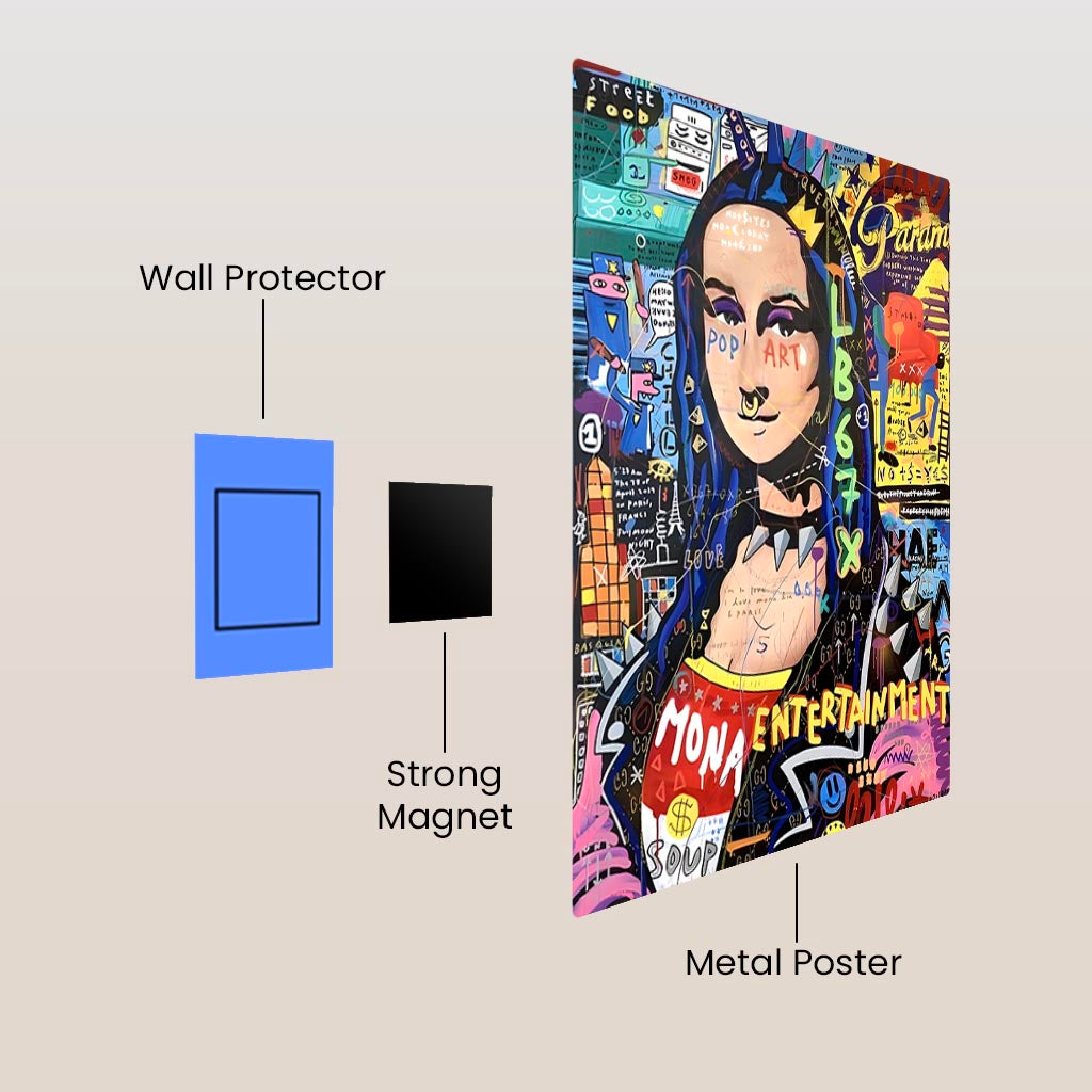 Mona Lisa Pop Art Metal Poster