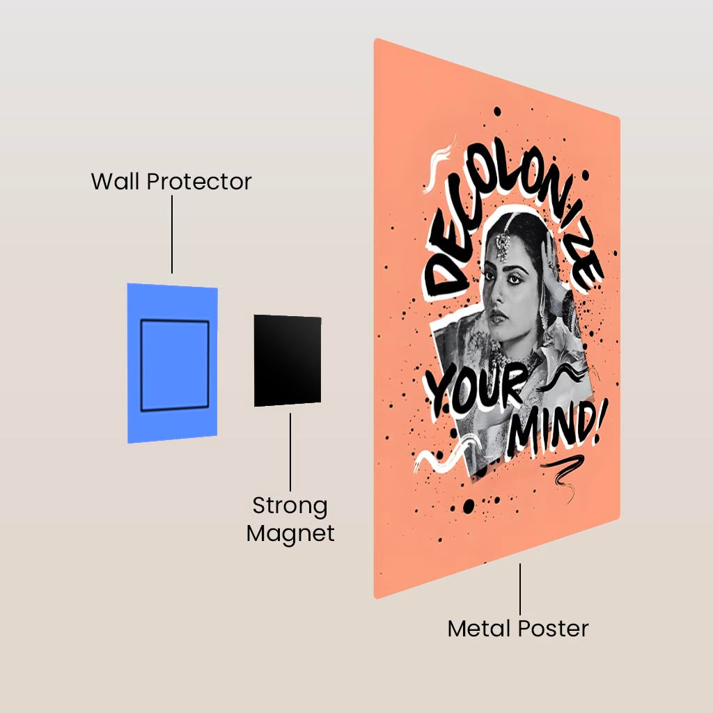 Decolonize Your Mind Metal Poster