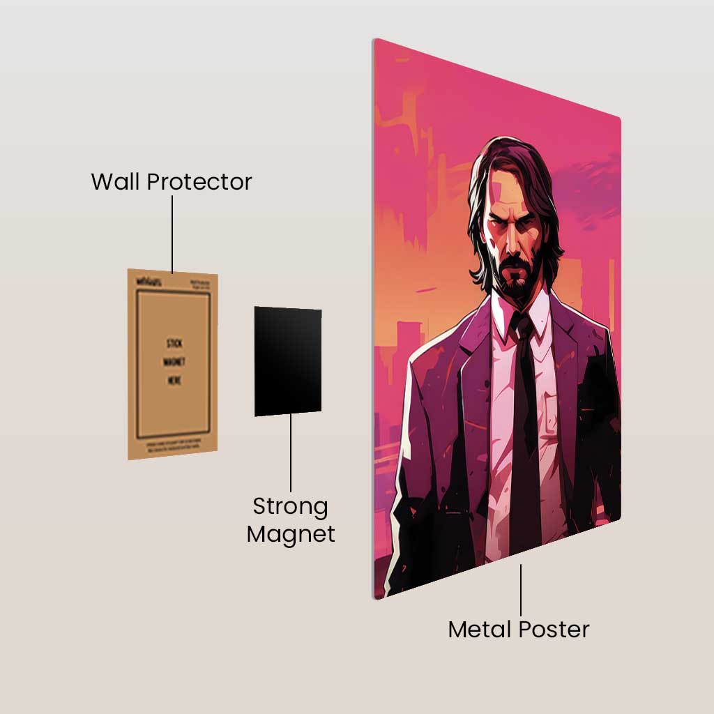 John Wick Metal Poster