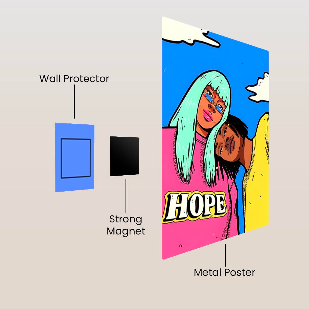 Hope Illustration Art Metal Poster