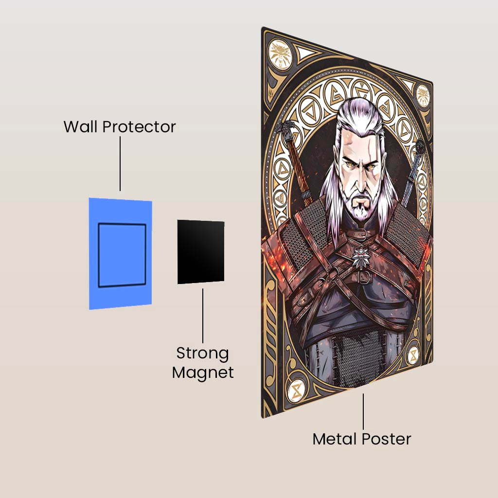 Geralt Witcher Metal Poster