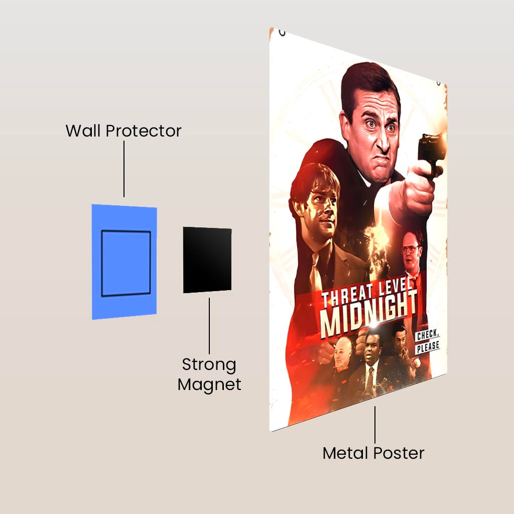 Threat Level Midnight The Office Metal Poster