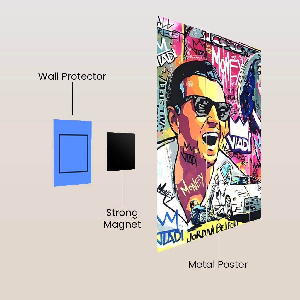 Jordan Belfort Pop Art Metal Poster