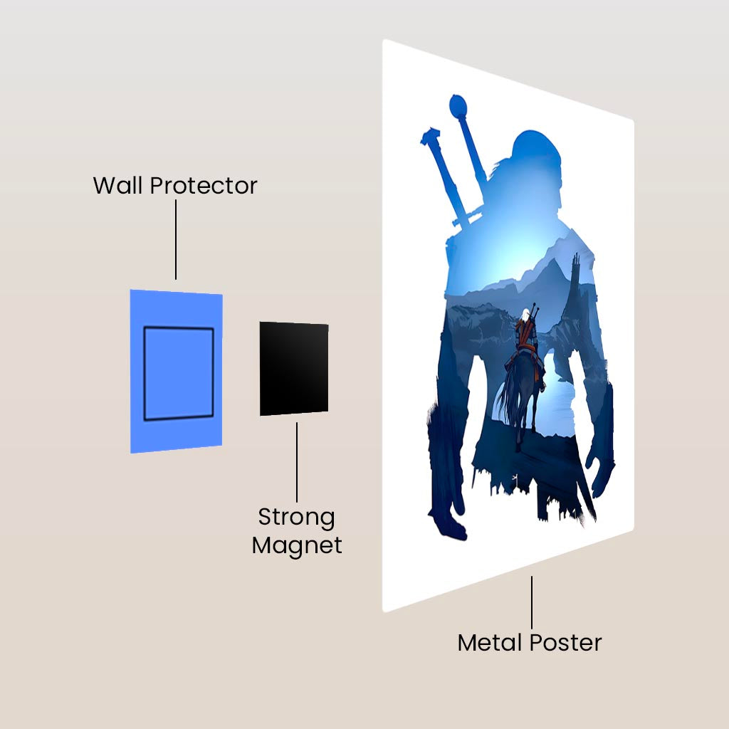The Witcher Wild Hunt Metal Poster