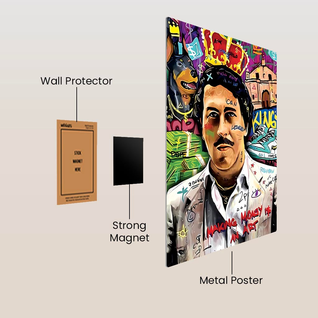 Pablo Escobar Pop Art Metal Poster