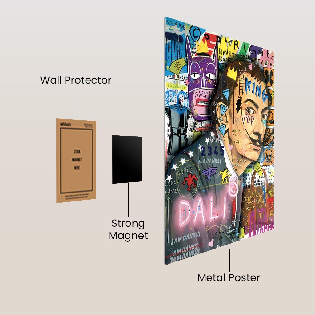 Salvador Dali Pop Art Metal Poster