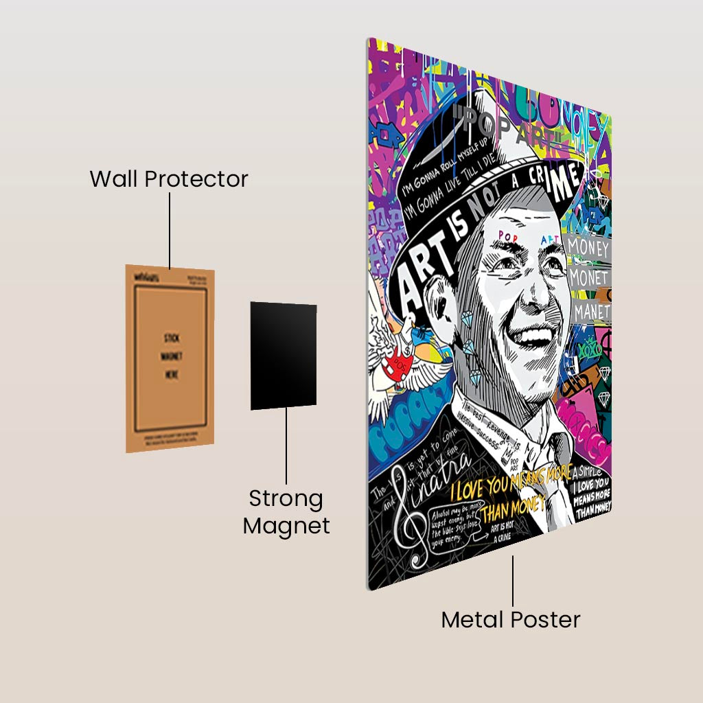 Frank Sinatra Pop Art Metal Poster