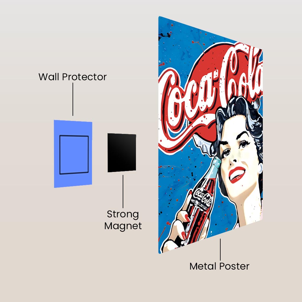 Coca Cola Aesthetic Metal Poster