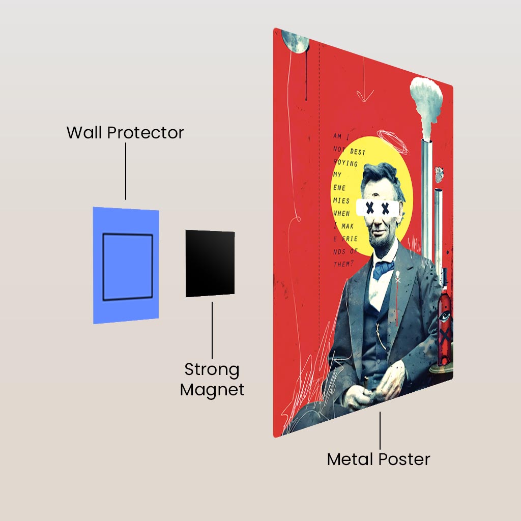 Lincoln Pop Art Metal Poster