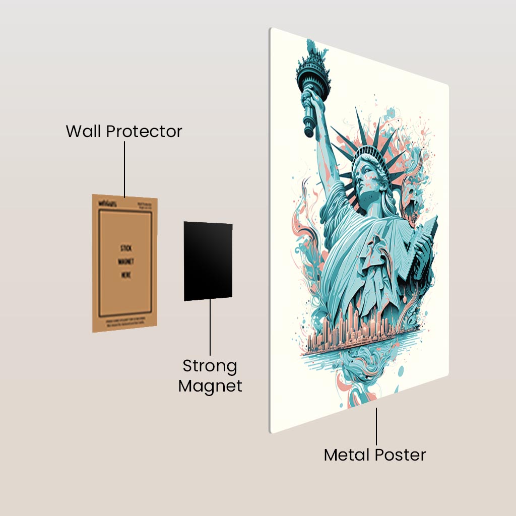 Statue Of Liberty Art Metal Poster